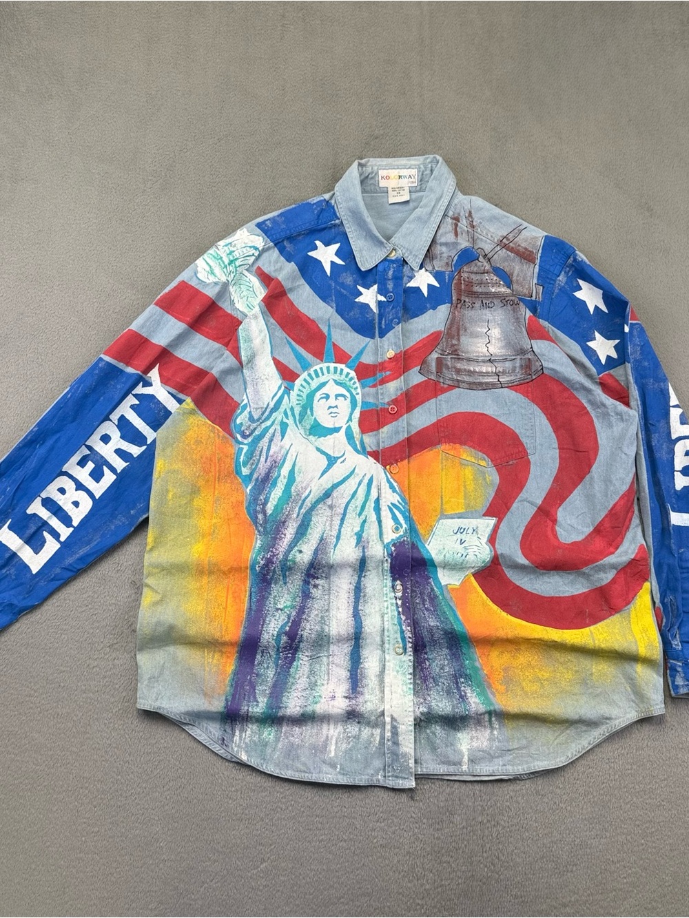 Kolor Multicolor Liberty Graphic Button-Down Shirt